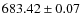 $683.42\pm0.07$