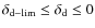 $\delta_{\rm d-lim} \le \delta_{\rm d} \le 0$