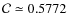 ${\cal C} \simeq 0.5772$