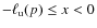 $-\ell_{\rm u}(p)\leq x<0$