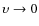 $\upsilon \rightarrow 0$