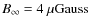 $B_{\rm\infty} = 4~\rm {\mu Gauss}$