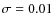 $\sigma=0.01$