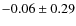 $-0.06\pm0.29$