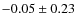 $- 0.05 \pm 0.23$