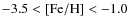 $-3.5 < {\rm [Fe/H]} < -1.0$