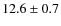 $12.6 \pm 0.7 $