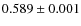 $ 0.589 \pm 0.001 $