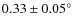 $0.33\pm0.05^{\circ}$