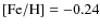 $\rm [Fe/H] = -0.24$