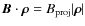 ${\vec B}\cdot{\vec \rho}=B_{\rm proj}\vert{\vec \rho}\vert$