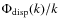 $\Phi_{\rm disp}(k)/k$