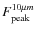 $F^{10\mu m}_{\rm peak}$