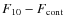 $F_{10}-F_{\rm cont}$