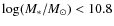 $\log(M_*/M_\odot)<10.8$