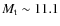 $M_{\rm t}\sim11.1$