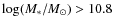 $\log(M_*/M_\odot)>10.8$