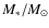 $M_*/M_\odot$