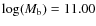 $\log (M_{\rm b})=11.00$
