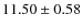 $11.50\pm0.58$