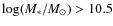 $\log (M_*/M_\odot)>10.5$