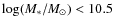 $\log (M_*/M_\odot)<10.5$