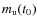 $m_{\rm u}(t_0)$