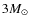 $3 M_\odot$