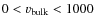 $0 <v_{\rm bulk} < 1000$