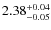 $\rm 2.38_{-0.05}^{+0.04}$