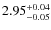 $\rm 2.95_{-0.05}^{+0.04}$