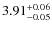 $\rm 3.91_{-0.05}^{+0.06}$