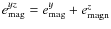 $e^{yz}_{\rm mag} = e^y_{\rm mag} + e^z_{\rm magn}$