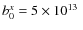$b_0^x = 5\times 10^{13}~$