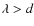 $\lambda > d$