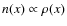 $n(x) \propto\rho(x)$