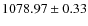 $1078.97\pm 0.33$