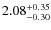 $2.08^{\rm +0.35}_{-0.30}$