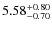 $5.58^{\rm +0.80}_{-0.70}$