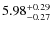 $5.98^{\rm +0.29}_{-0.27}$