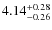 $4.14^{\rm +0.28}_{-0.26}$