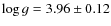 $\log g = 3.96\pm0.12$