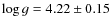 $\log g = 4.22 \pm 0.15$