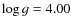$\log g = 4.00$