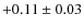 $ +0.11\pm0.03 $