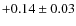 $ +0.14\pm0.03 $