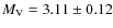 $M_{\rm V}=3.11\pm0.12$