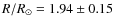 $R/R_{\odot}=1.94\pm0.15$