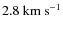 $2.8~{\rm km~s^{-1}}$