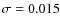 $\sigma =0.015$